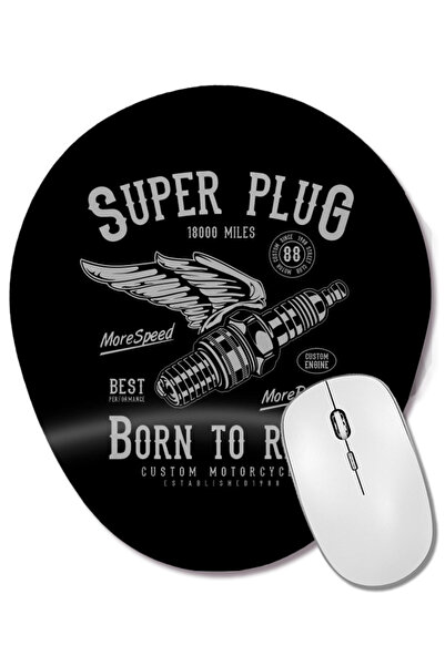 BASKI DÜNYASI Mouse Pad oval cu suport pentru încheietura mâinii Super Plug B...