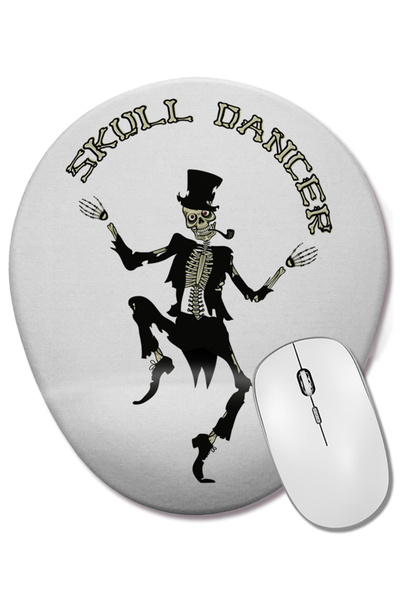 BASKI DÜNYASI Mouse Pad oval Caveira Dançarina cu suport pentru încheietura m...