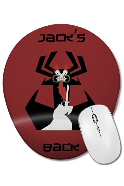 BASKI DÜNYASI Mouse Pad oval Samurai Jack cu suport pentru încheietura mâinii