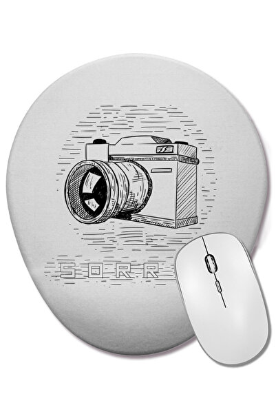 BASKI DÜNYASI Mouse Pad oval fotograf Sorria cu suport pentru încheietura mâinii