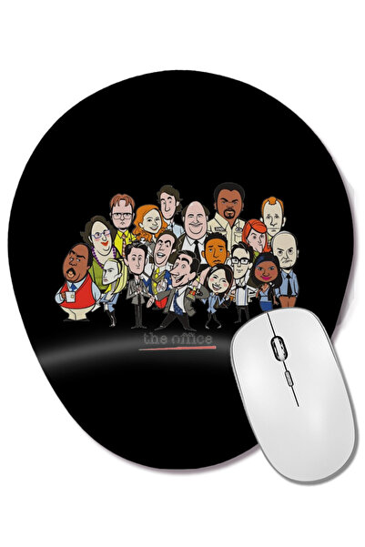 BASKI DÜNYASI The Office Cast Tv 01 Mouse Pad oval cu suport pentru încheietura mâinii