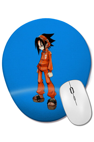 BASKI DÜNYASI Mouse Pad oval SHAMAN KING cu suport pentru încheietura mâinii