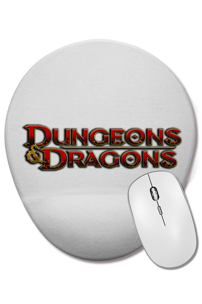 BASKI DÜNYASI Dungeons And Dragons Logo 03 Ovalna podloga za miša sa podrškom...