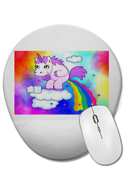 BASKI DÜNYASI Mouse Pad oval cu suport pentru încheietura mâinii Unicorn