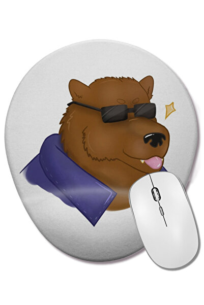 BASKI DÜNYASI Mouse Pad oval We Bare Bears Panda Grizz cu suport pentru înche...