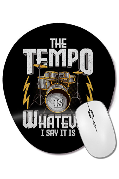 BASKI DÜNYASI Mouse Pad oval cu suport pentru încheietura mâinii, cu textul „...