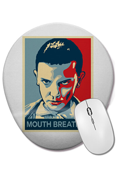 BASKI DÜNYASI Οβάλ ποντικοπάτημα με στήριγμα καρπού Mouth Breather Stranger T...