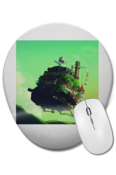 BASKI DÜNYASI Mouse Pad oval Howl's Moving Castle cu suport pentru încheietur...