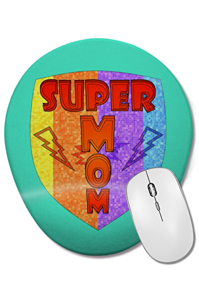 BASKI DÜNYASI Super Mom Novelty Super Mom Mouse Pad oval cu suport pentru înc...