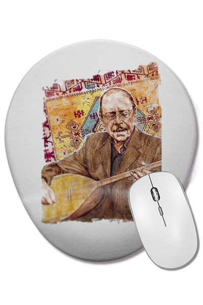 BASKI DÜNYASI Mouse Pad oval cu suport pentru încheietura mâinii pentru chita...