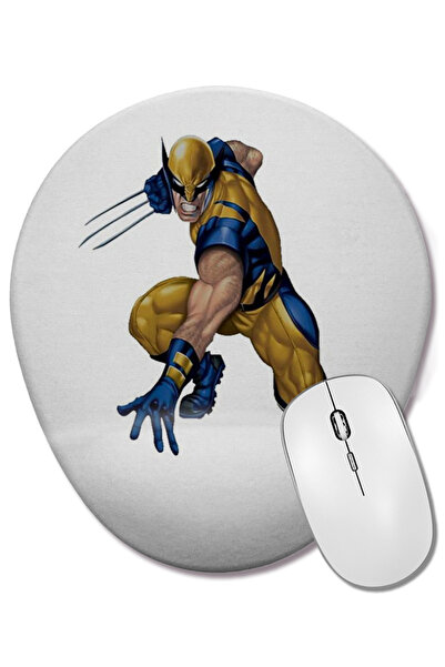 BASKI DÜNYASI Mouse Pad oval Wolverine X-Men cu suport pentru încheietura mâinii