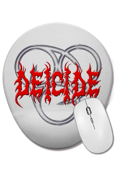 BASKI DÜNYASI Deicide logo ovalna podloga za miša sa podrškom za zglob