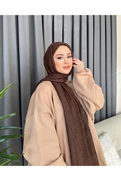 VaVscarfs Bambu Kraş Şal Kahverengi