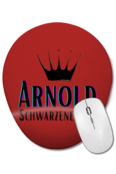 BASKI DÜNYASI Mouse Pad oval Arnold Schwarzenegger cu suport pentru încheietu...