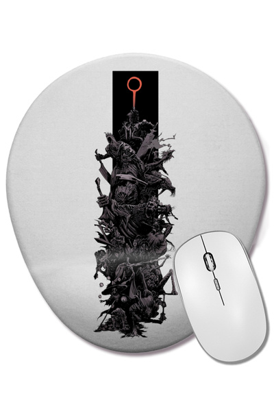 BASKI DÜNYASI Mouse Pad oval Dark Souls cu suport pentru încheietura mâinii