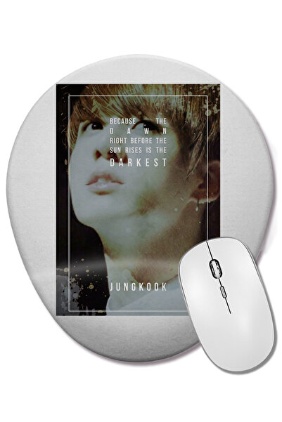 BASKI DÜNYASI Mouse Pad oval Bts Wings Jungkook cu suport pentru încheietura ...