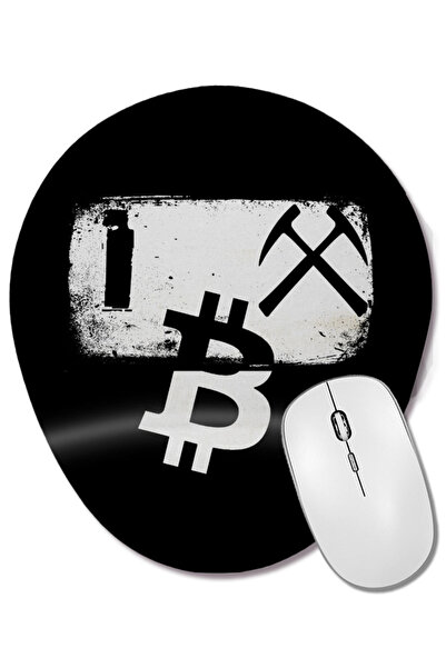 BASKI DÜNYASI I Mine Bitcoin Novelty Pun BTC Mining & Trading Οβάλ ποντίκι με...