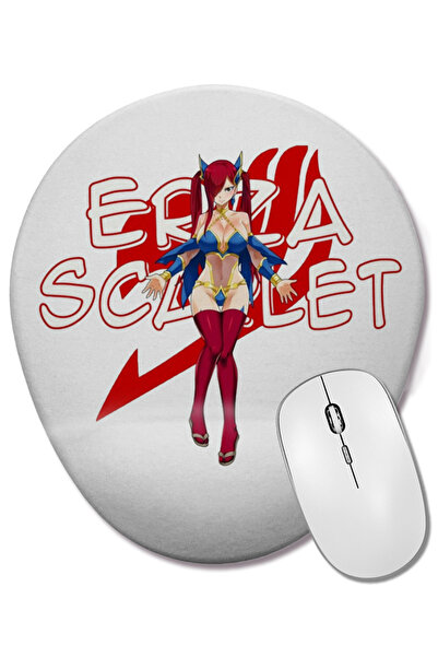 BASKI DÜNYASI Fairy Tail Erza Scarlet Anime Manga Οβάλ ποντίκι με υποστήριξη ...