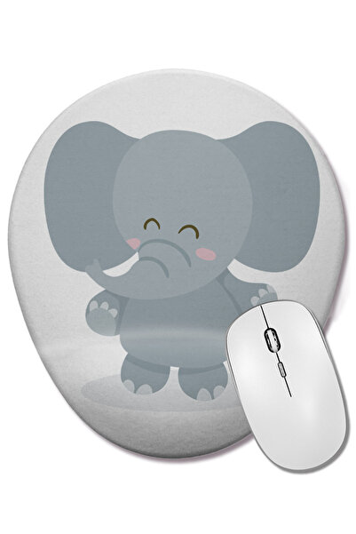 BASKI DÜNYASI Baby Animal - Mouse Pad oval cu suport pentru încheietura mâini...