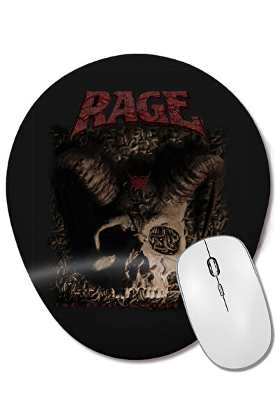 BASKI DÜNYASI Rage Band Rage The Devil Mouse Pad oval cu suport pentru închei...