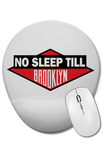 BASKI DÜNYASI Beastie Boys No Sleep Till Brooklyn Mouse Pad oval cu suport pentru încheietura mâinii