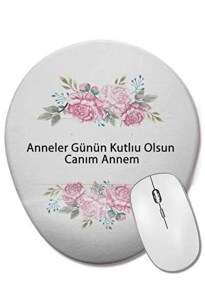 BASKI DÜNYASI Cadou pentru Ziua Mamei 047 Mouse Pad oval cu suport pentru înc...