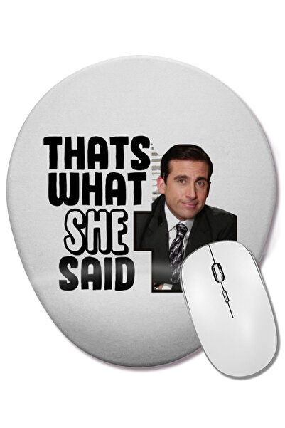 BASKI DÜNYASI The Office That's What She Said Οβάλ ποντίκι με υποστήριξη καρπού