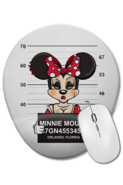 BASKI DÜNYASI Pad pentru mouse oval Minion Superman cu suport pentru încheiet...