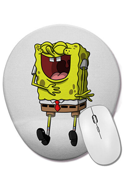BASKI DÜNYASI Spongebob Spongebob 03 Mouse Pad oval cu suport pentru încheietura mâinii