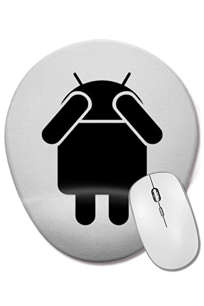 BASKI DÜNYASI Mouse Pad oval cu suport pentru încheietura mâinii pentru Android