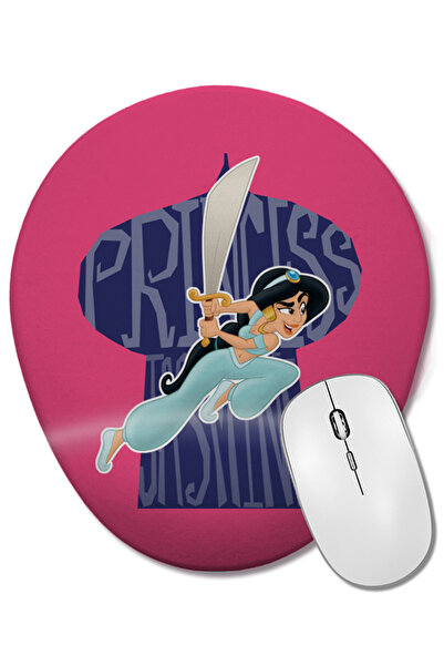 BASKI DÜNYASI Овална подложка за мишка с опора за китката „Аладин и принцеса ...
