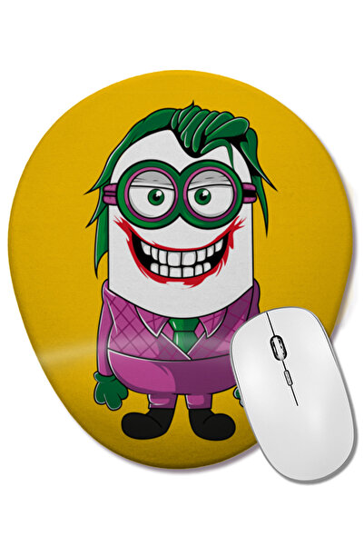 BASKI DÜNYASI Mouse Pad oval Joker Minion cu suport pentru încheietura mâinii