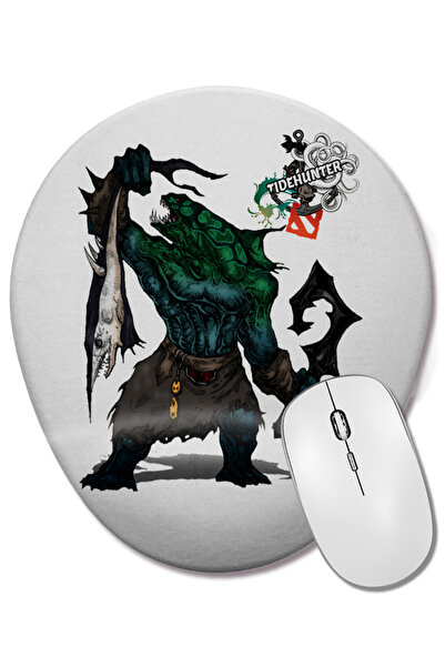 BASKI DÜNYASI Mouse Pad oval Tide Hunter Dota 2 cu suport pentru încheietura ...