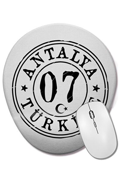BASKI DÜNYASI 07 Mouse Pad oval Antalya cu suport pentru încheietura mâinii