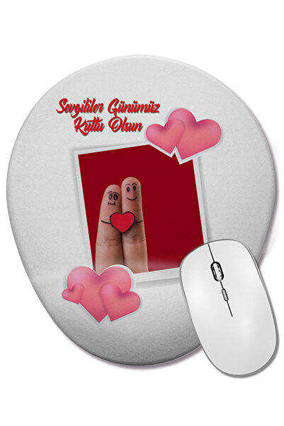 BASKI DÜNYASI Δώρο για την Ημέρα του Αγίου Βαλεντίνου 098 Οβάλ ποντίκι με υπο...