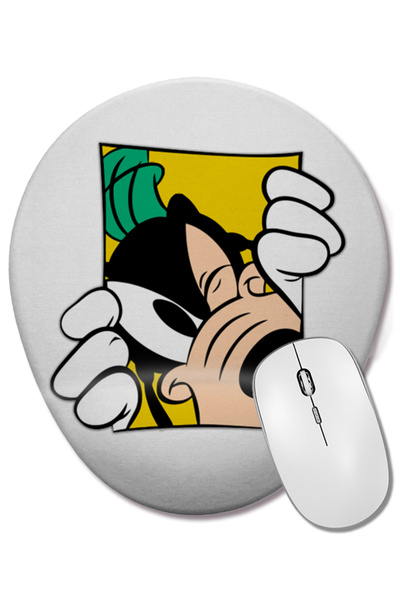 BASKI DÜNYASI Estampa Pateta Mouse Pad oval cu suport pentru încheietura mâinii