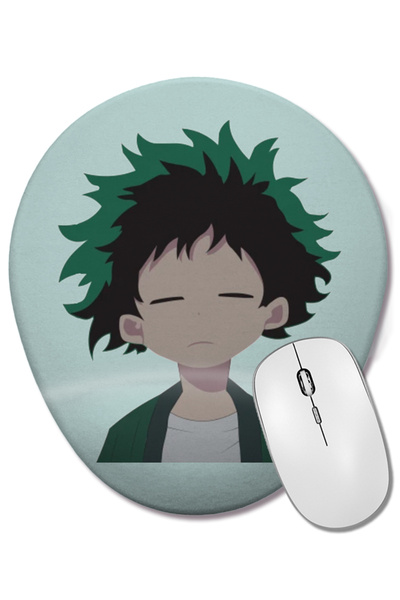BASKI DÜNYASI Mouse Pad oval Sleepy Izuku Midoriya cu suport pentru încheietura mâinii
