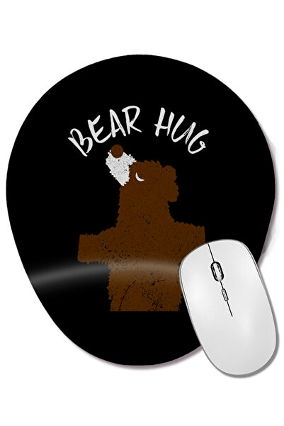 BASKI DÜNYASI Mouse Pad oval Adorable Bear Hug Animal Lover cu suport pentru ...