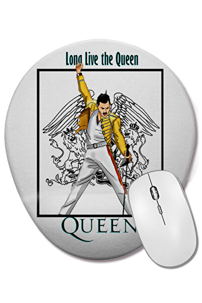 BASKI DÜNYASI Mouse Pad oval Queen cu suport pentru încheietura mâinii