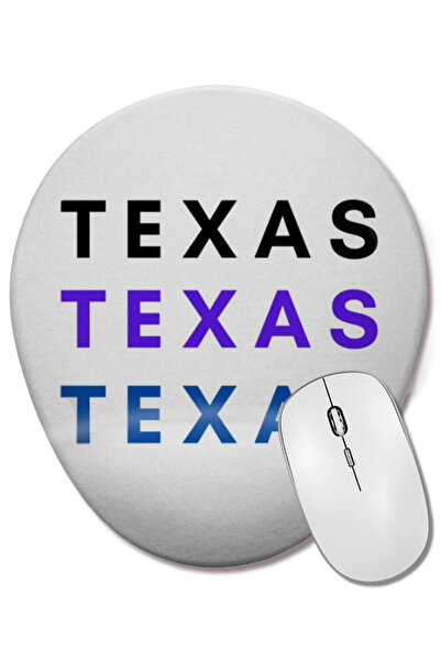 BASKI DÜNYASI Texas Texas Texas Mouse Pad oval cu suport pentru încheietura mâinii