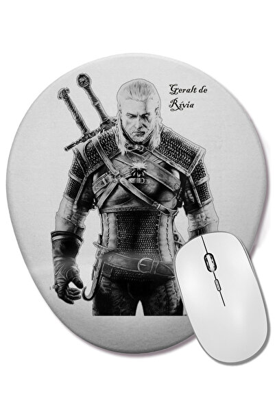 BASKI DÜNYASI Mouse Pad oval The Witcher 3 cu suport pentru încheietura mâinii