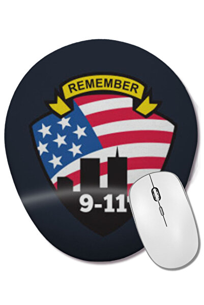 BASKI DÜNYASI Mouse Pad oval Never Forgotten 911 cu suport pentru încheietura...