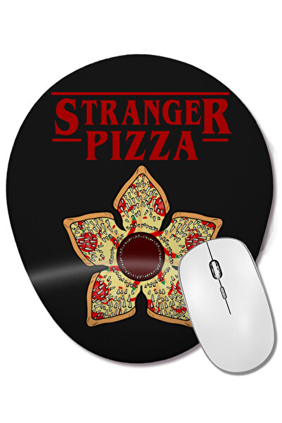 BASKI DÜNYASI لوحة ماوس بيضاوية لدعم المعصم من Stranger Things Stranger Pizza