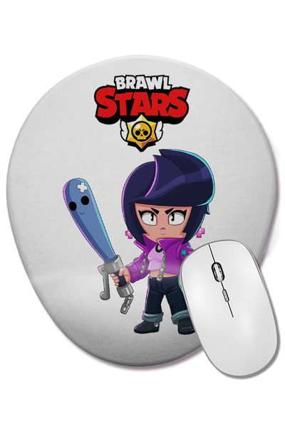 BASKI DÜNYASI Brawl Stars Bıbı Mouse Pad oval cu suport pentru încheietura mâinii