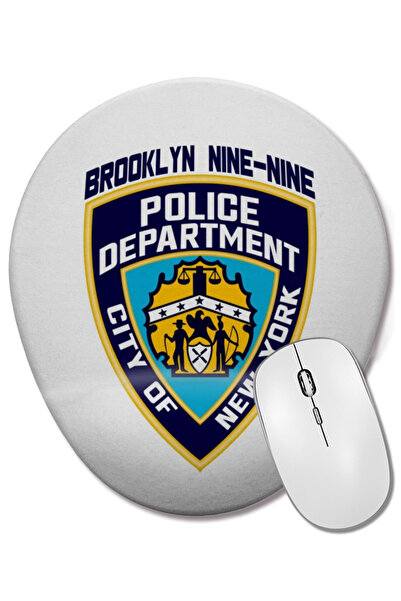 BASKI DÜNYASI Brooklyn Nine Nine Nypd Badge Mouse Pad oval cu suport pentru î...