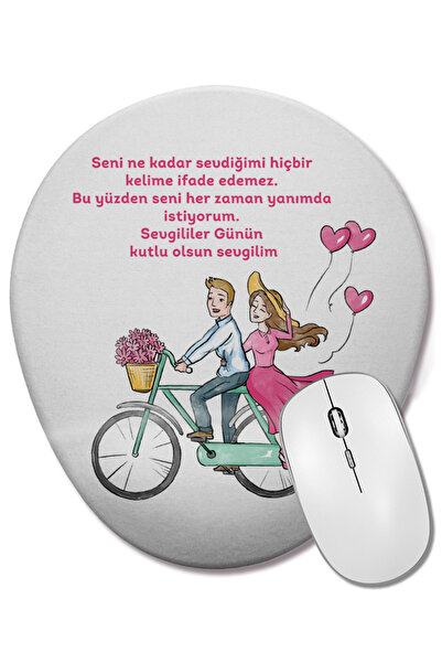 BASKI DÜNYASI Cadou pentru iubit de Ziua Îndrăgostiților 0261 Mouse Pad oval ...