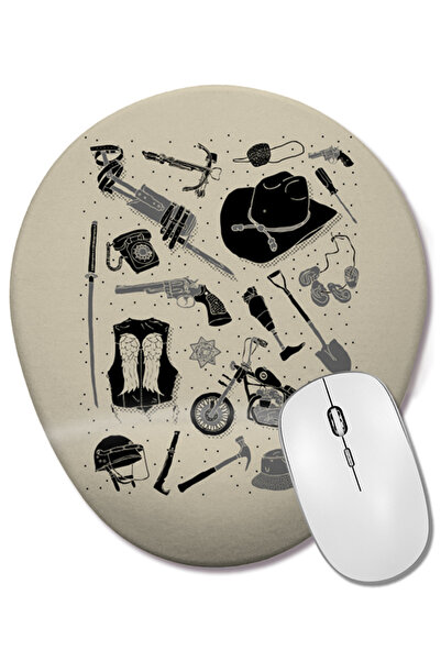 BASKI DÜNYASI Mouse Pad oval Walking Dead cu suport pentru încheietura mâinii