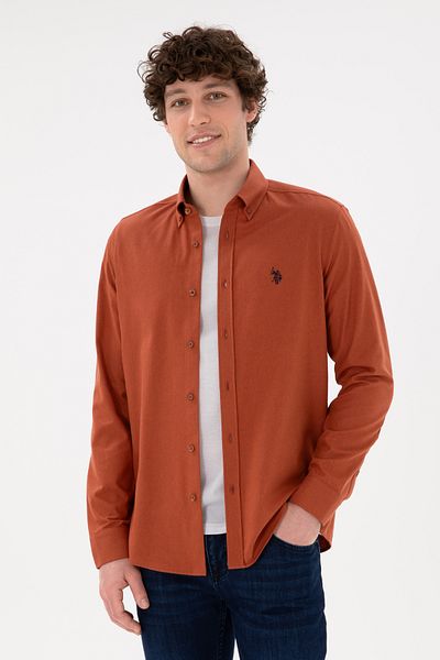 U.S. Polo Assn. Men's Tile Long Sleeve Basic Shirt 50296757 -Vr031