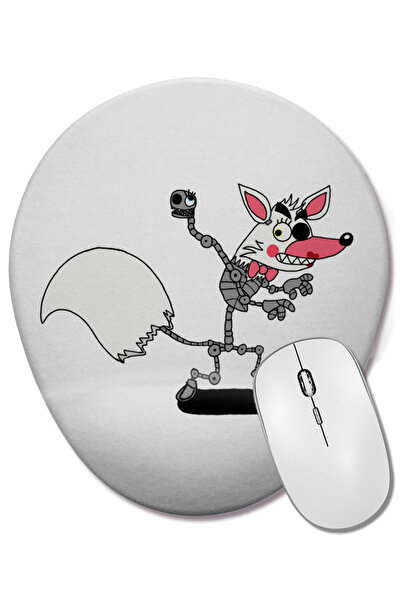 BASKI DÜNYASI Jocuri video Mangle No Mangling Fnaf Mouse Pad oval cu suport pentru încheietura mâinii