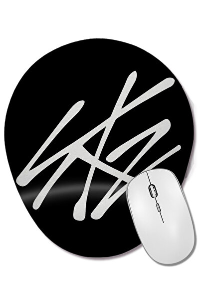 BASKI DÜNYASI Kpop Stray Kids Skz Logo 01 Οβάλ ποντίκι με υποστήριξη καρπού